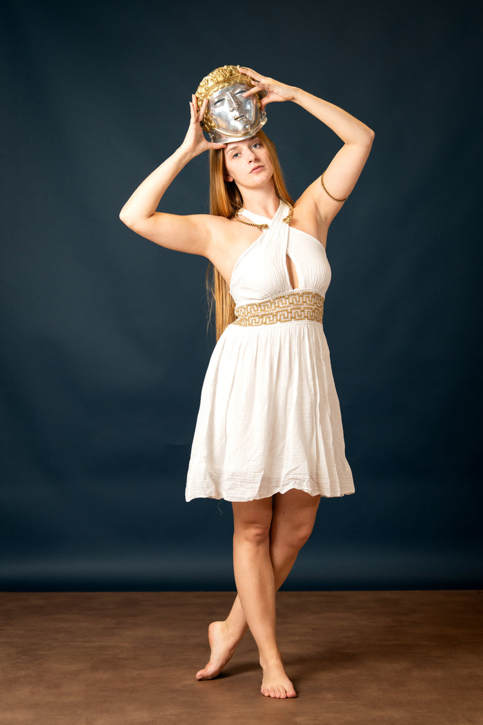 Goddess Dress Persephone, short, white