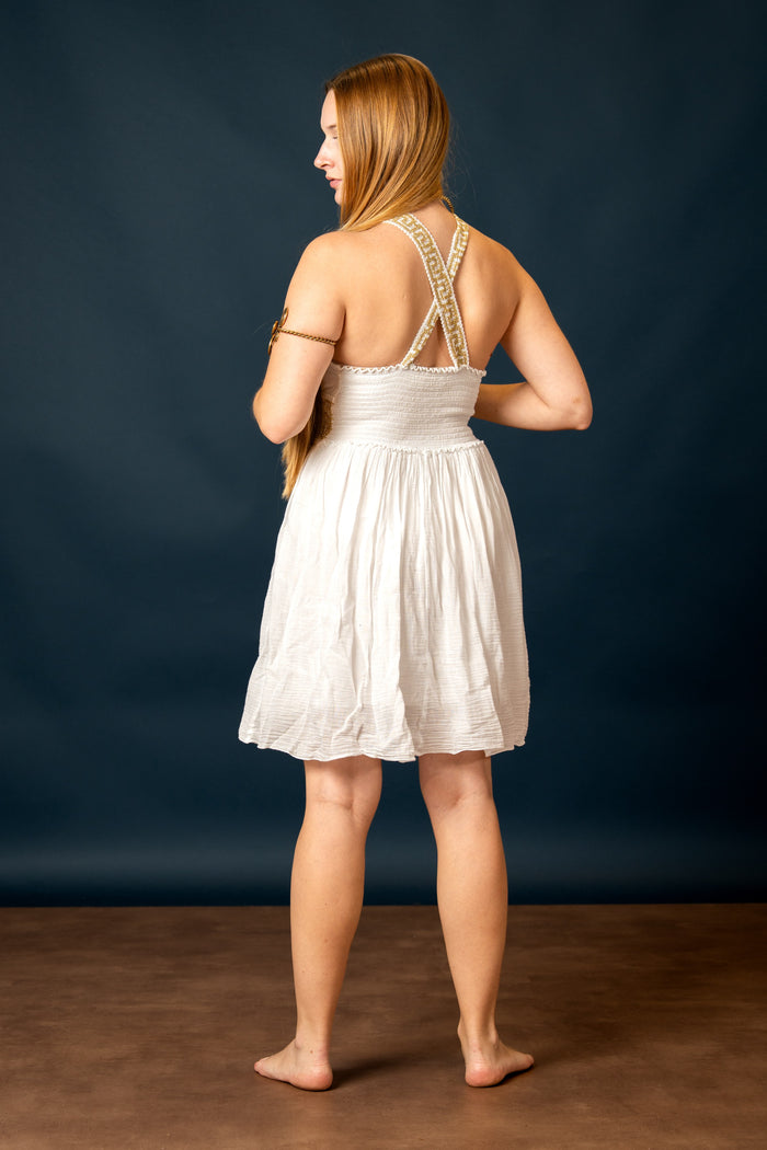Goddess Dress Persephone, short, white