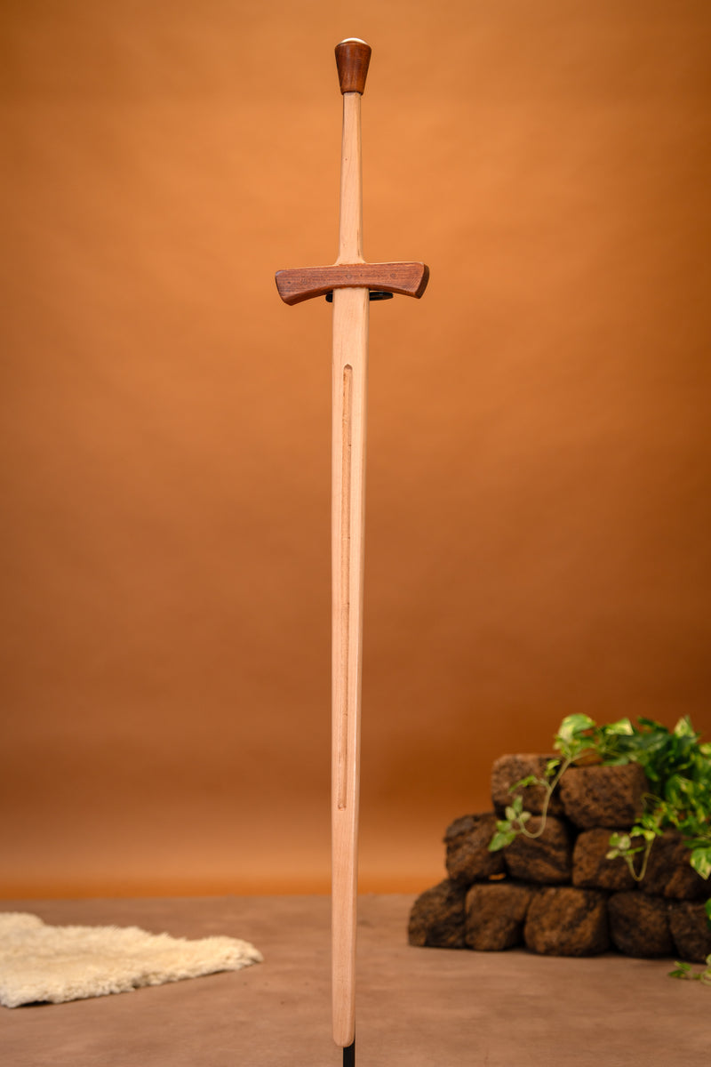 Wooden training sword, two-handed