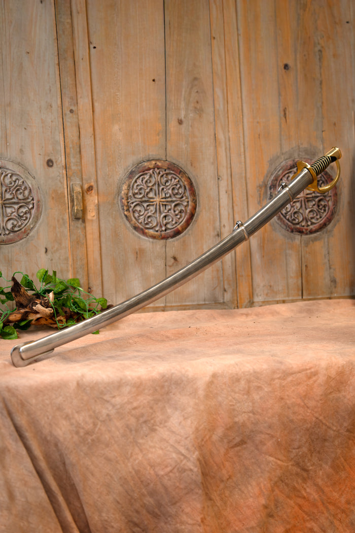 1840 US Army cavalerie sabel met schede, semi-scherp