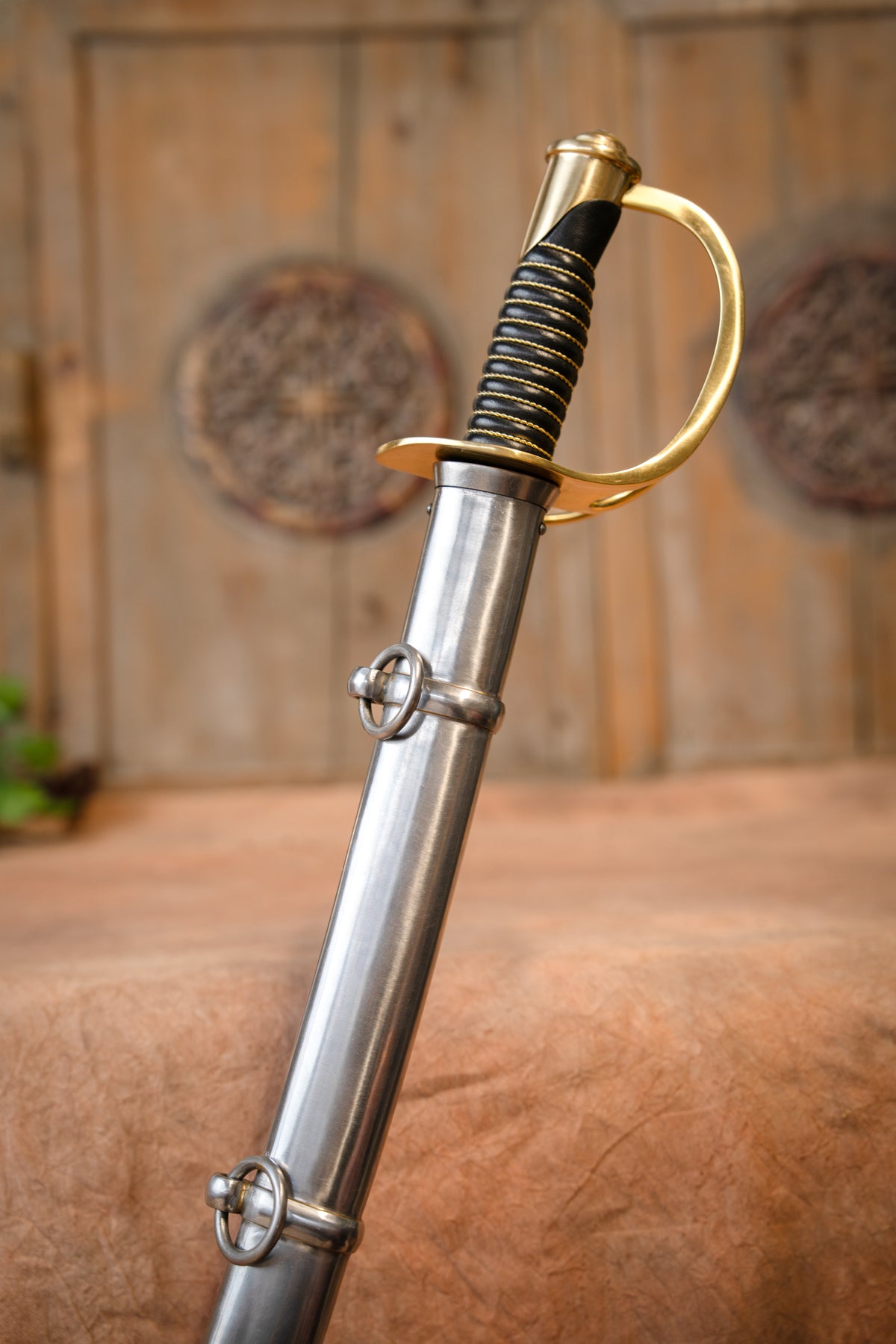 1840 US Army cavalerie sabel met schede, semi-scherp