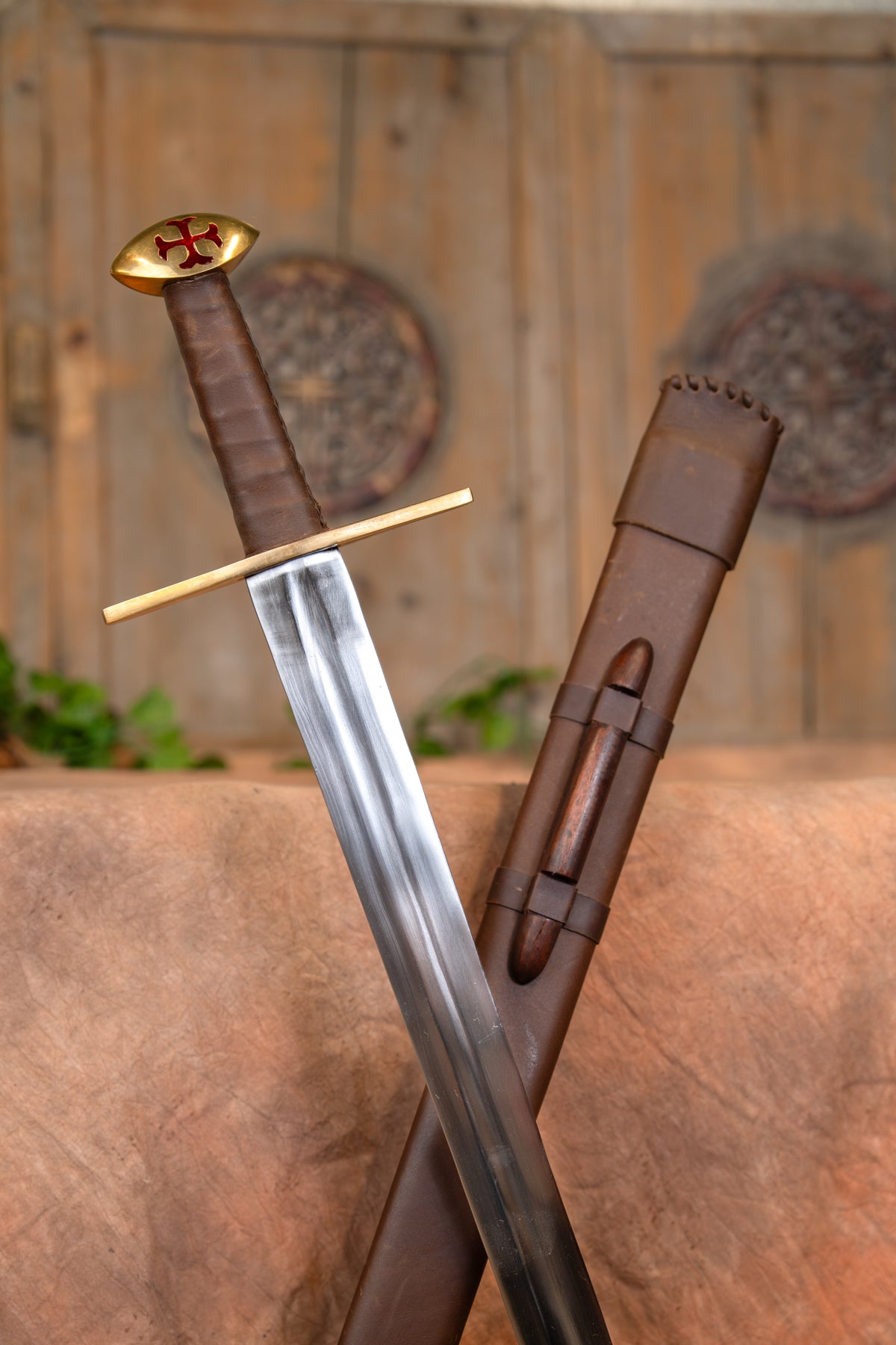 Espada Templária Hugo de Payens, semi-afiada