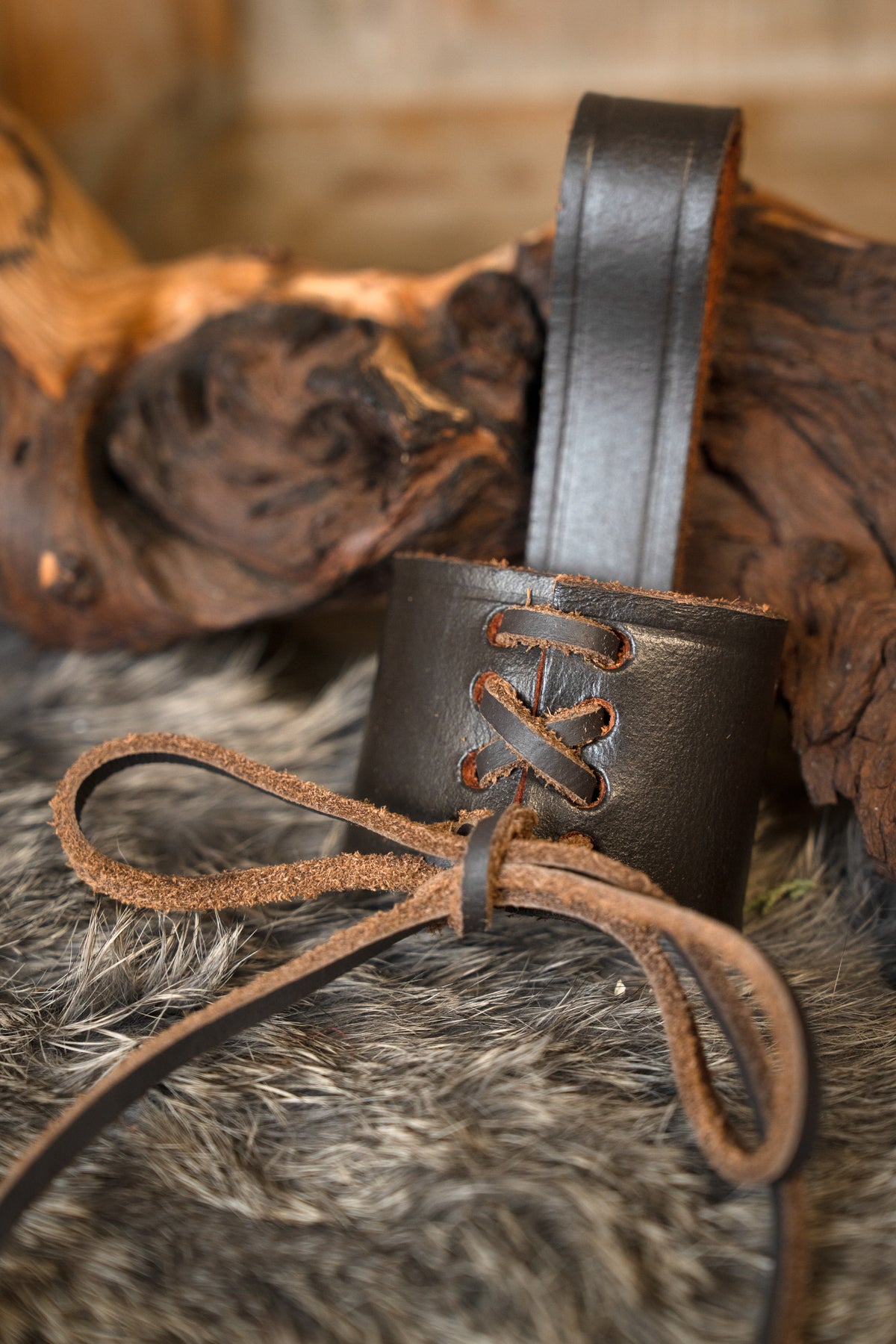 Riemhouder voor dolk, bruin