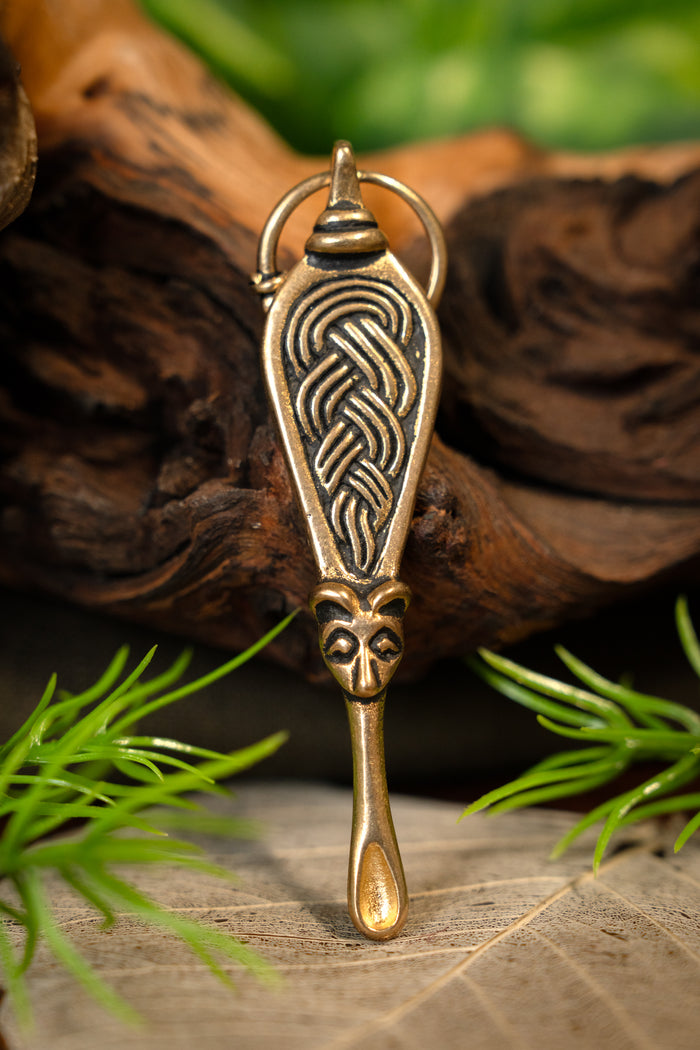 Vikingská ušná lyžička Adelsö, bronz