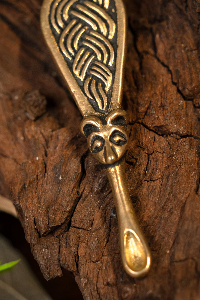Vikingská ušná lyžička Adelsö, bronz
