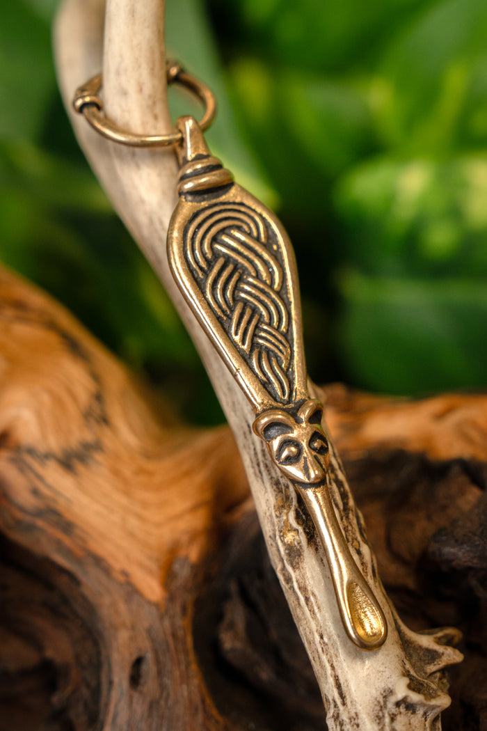 Vikingská ušná lyžička Adelsö, bronz