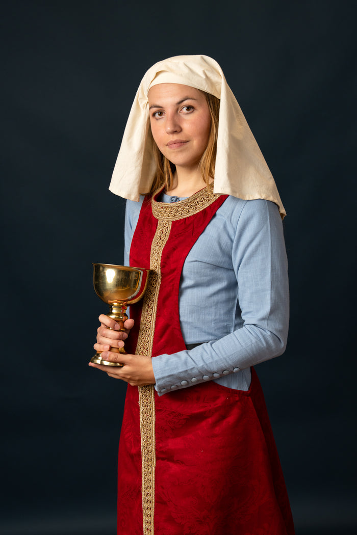 Cotehardie Marian, bavlna, modrá
