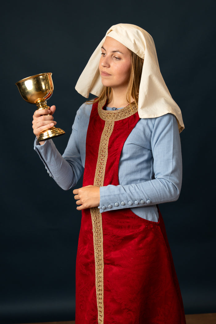 Pellot Leonora, brokaadi, punainen