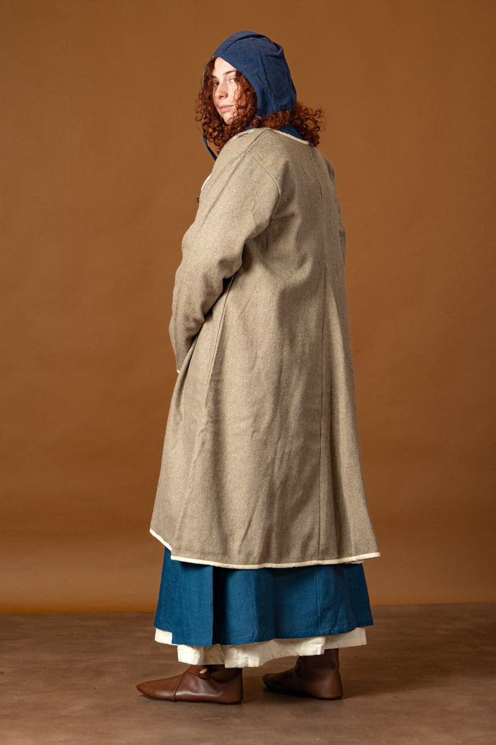 Wikinger Kaftan Skadi sand Wollmix