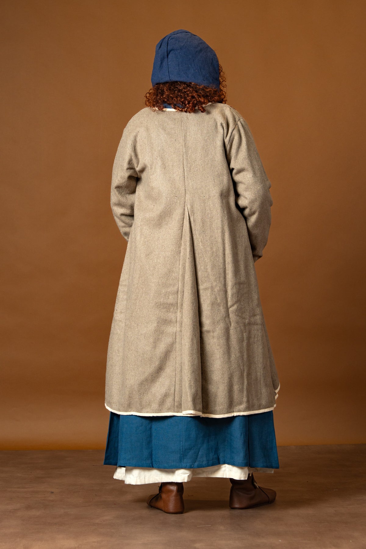 Wikinger Kaftan Skadi sand Wollmix