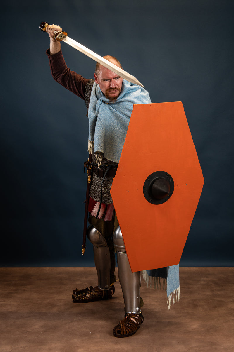 100 procent ullfilt mantel, fiskbensmönster, blå