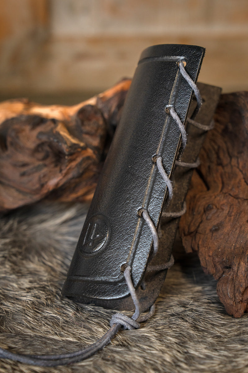 Leder Axtscheide, schwarz