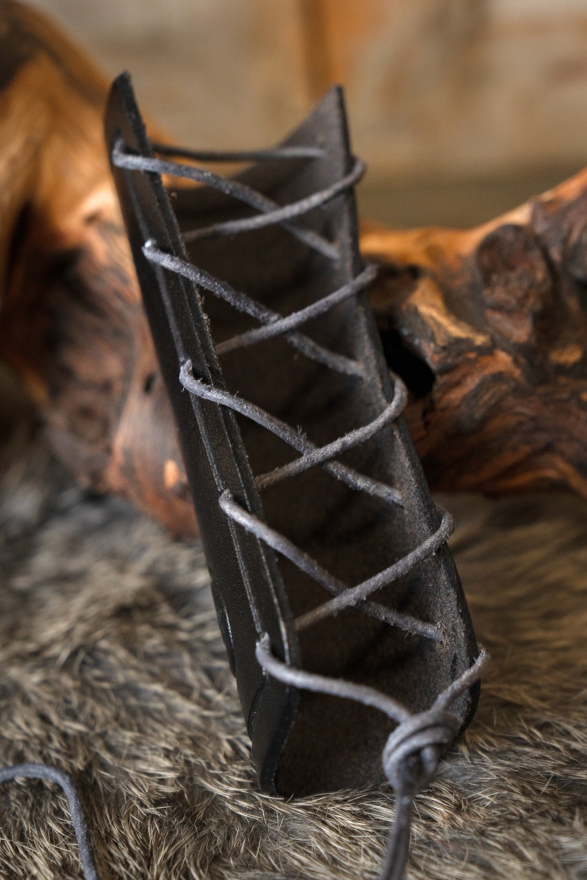 Læder-økseetui, sort