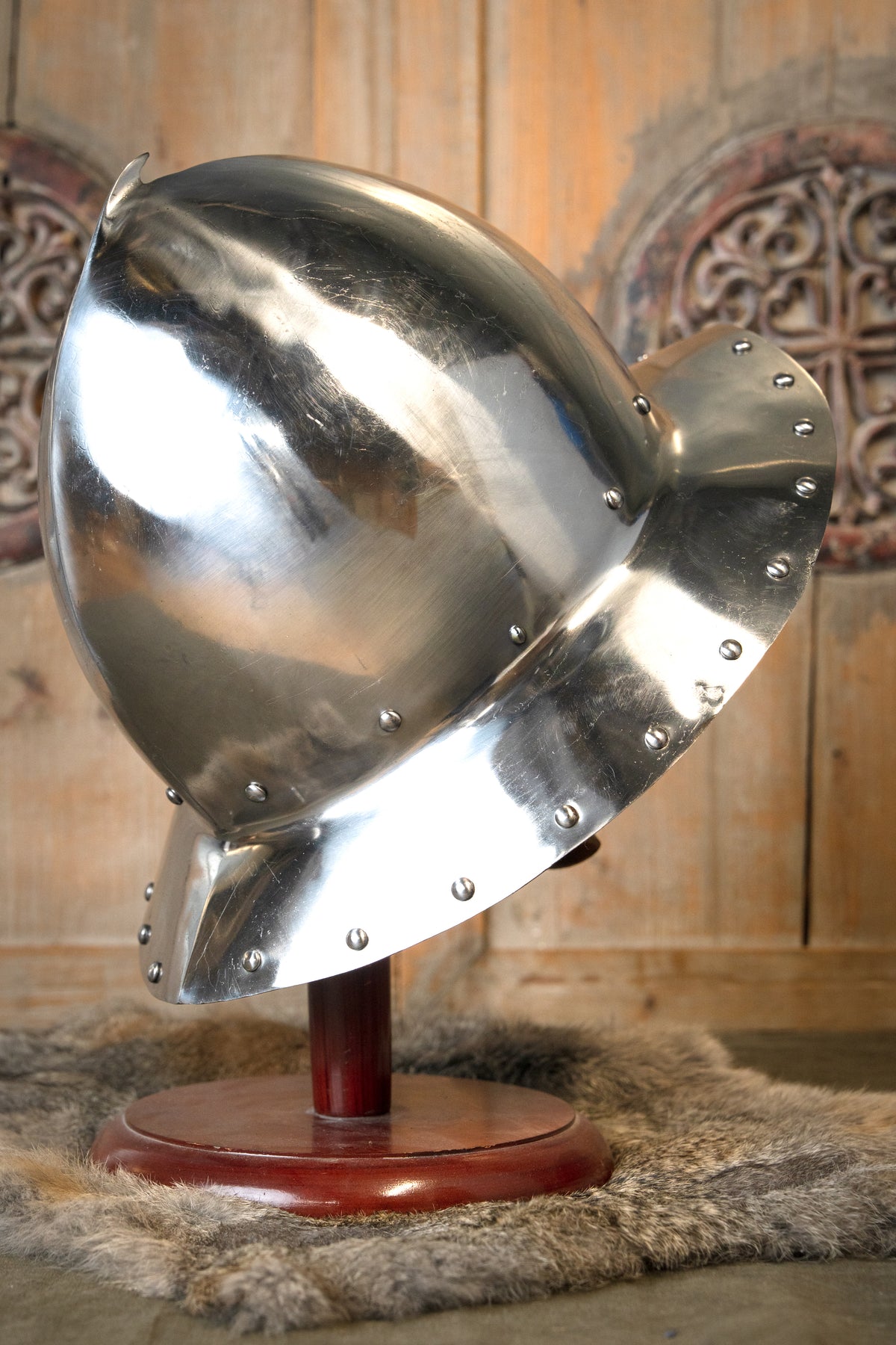 Elmo a calotta borgognone del XV secolo, 2 mm (battle-ready)