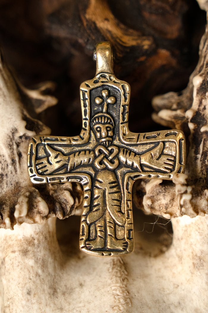 Viking kruis-amulet Gotland, bronze