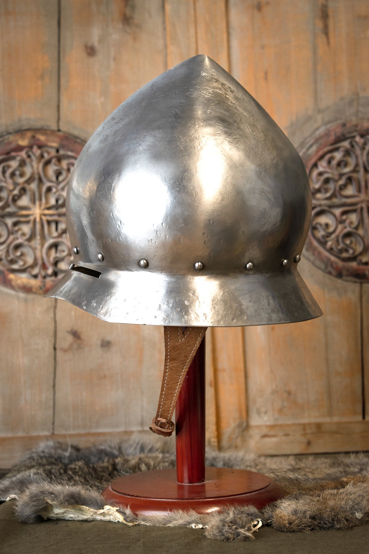 15e eeuwse Duitse ketelhoed met antieke afwerking, 1.6 mm