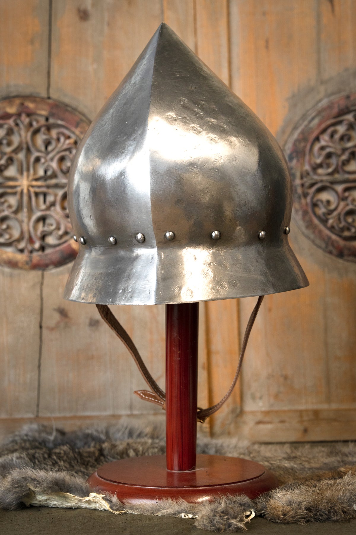 15e eeuwse Duitse ketelhoed met antieke afwerking, 1.6 mm