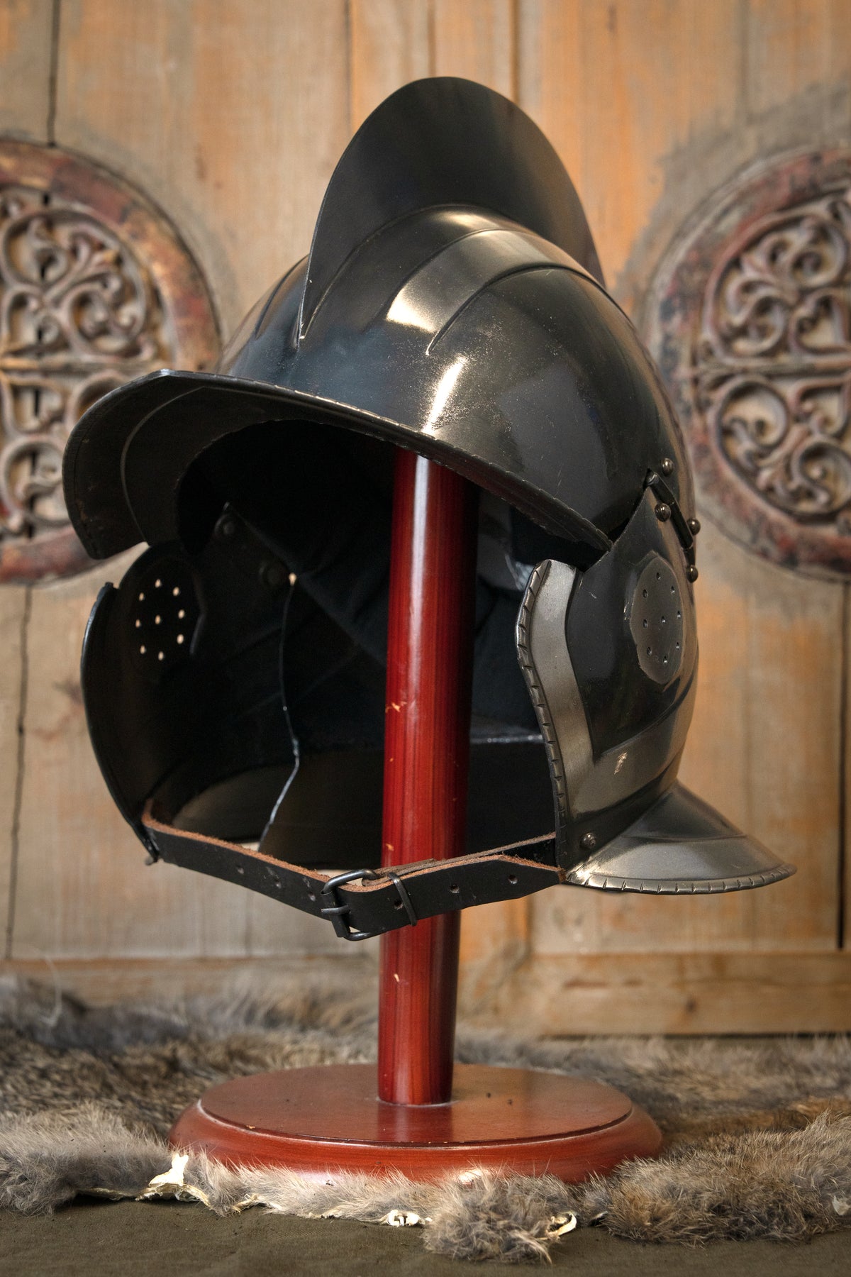 16. årh. burgonet Kaspar, bronzeret, 1,2 mm