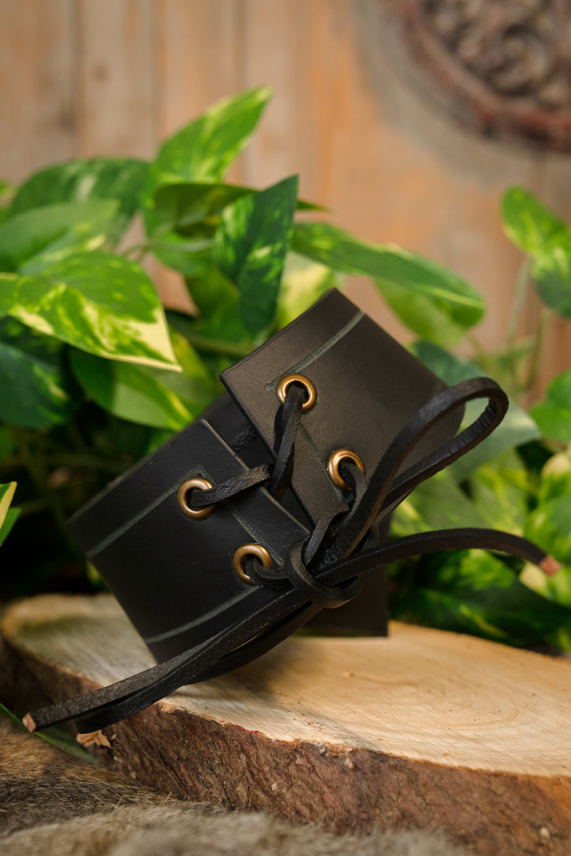 Tiara in pelle Estel, nera