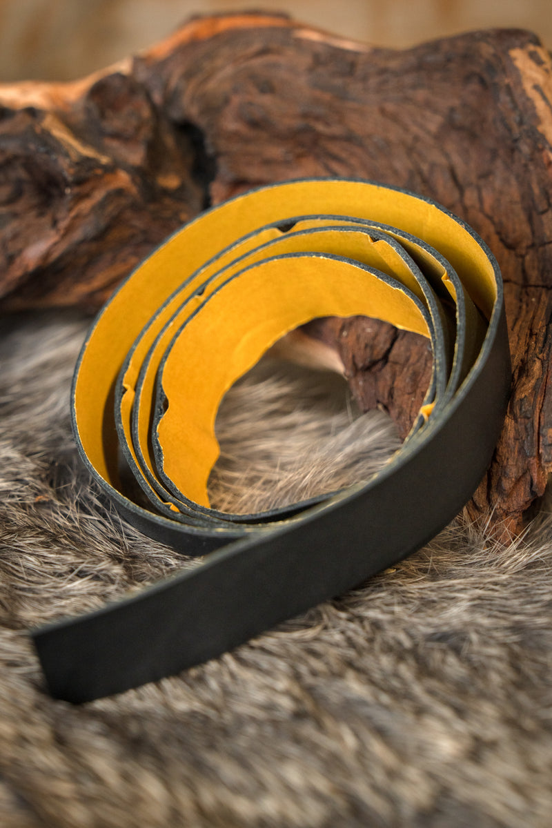 Self-Adhesive leather strip for bow grips and spear shafts