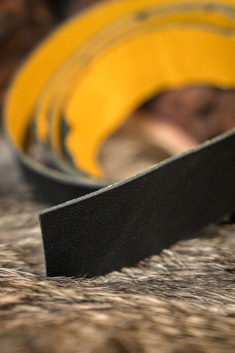 Self-Adhesive leather strip for bow grips and spear shafts