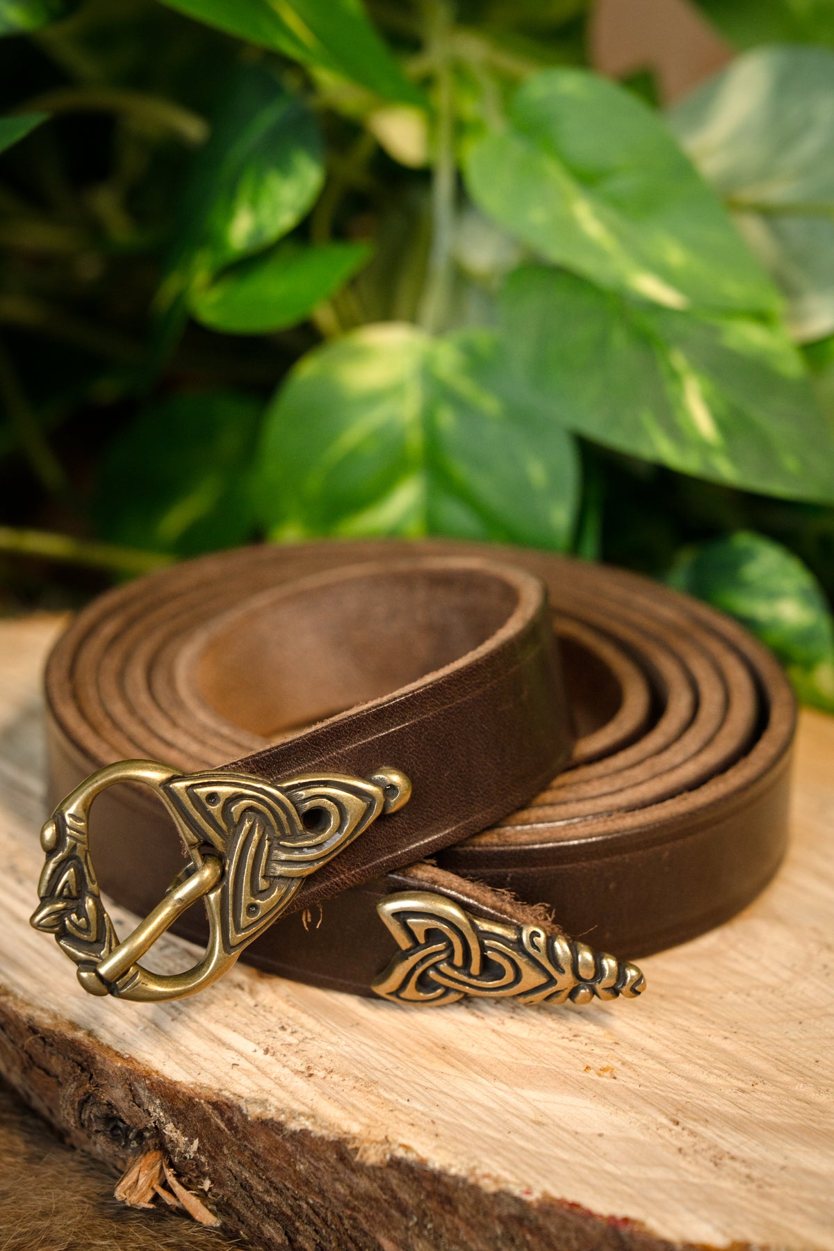 Ceinture viking Style Borre, 165 cm, brun