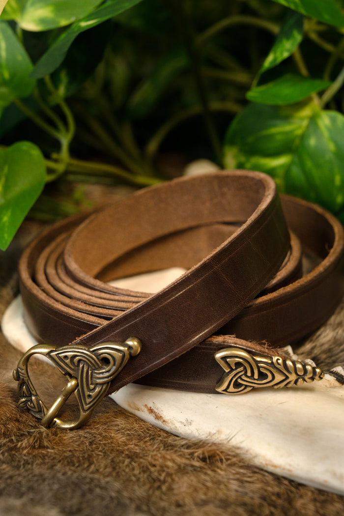 Ceinture viking Style Borre, 165 cm, brun