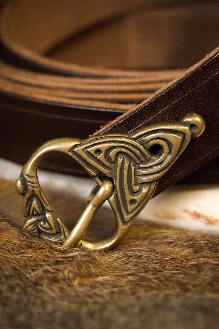 Vikingebælte fra 800-tallet, 165 cm, brun