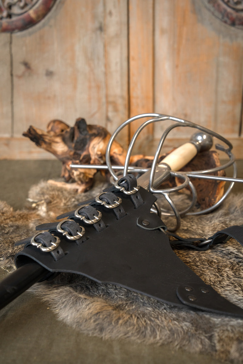 Rapier Bandelier aus dem 16. bis 17. Jahrhundert, schwarz