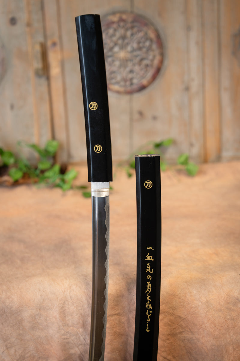 John Lee Shirasaya Katana schwarz, scharf