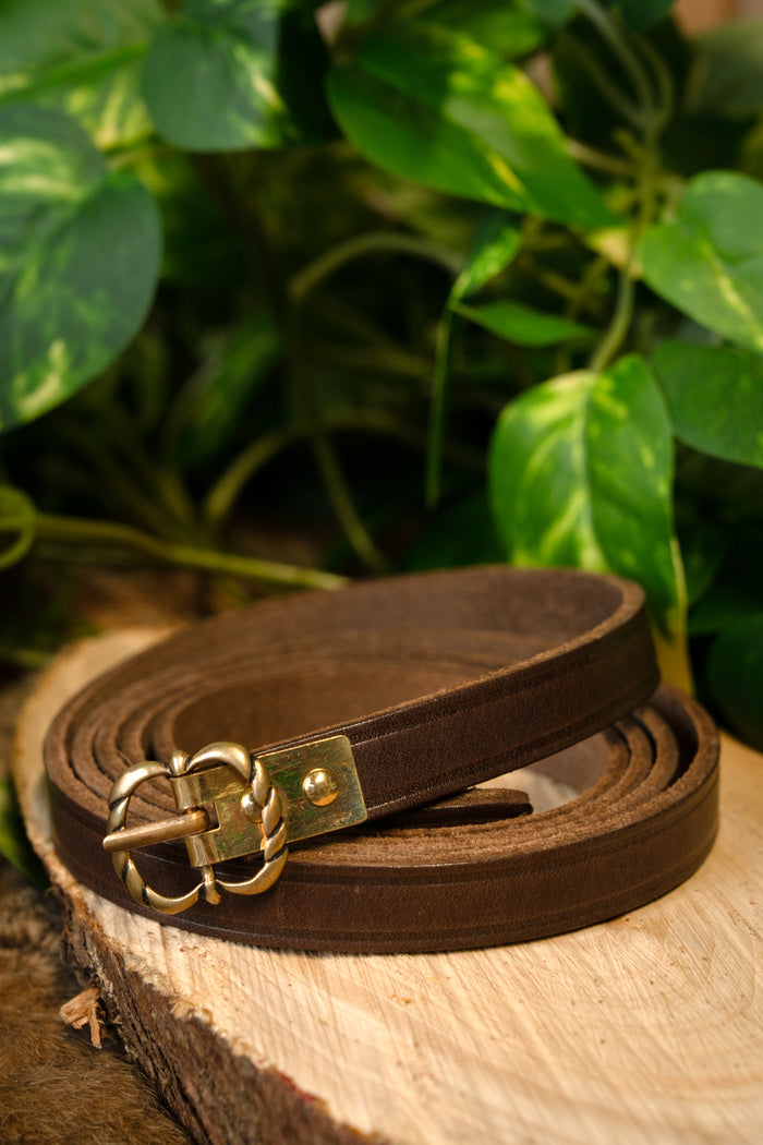 Medieval belt Neville, 150 cm, brown