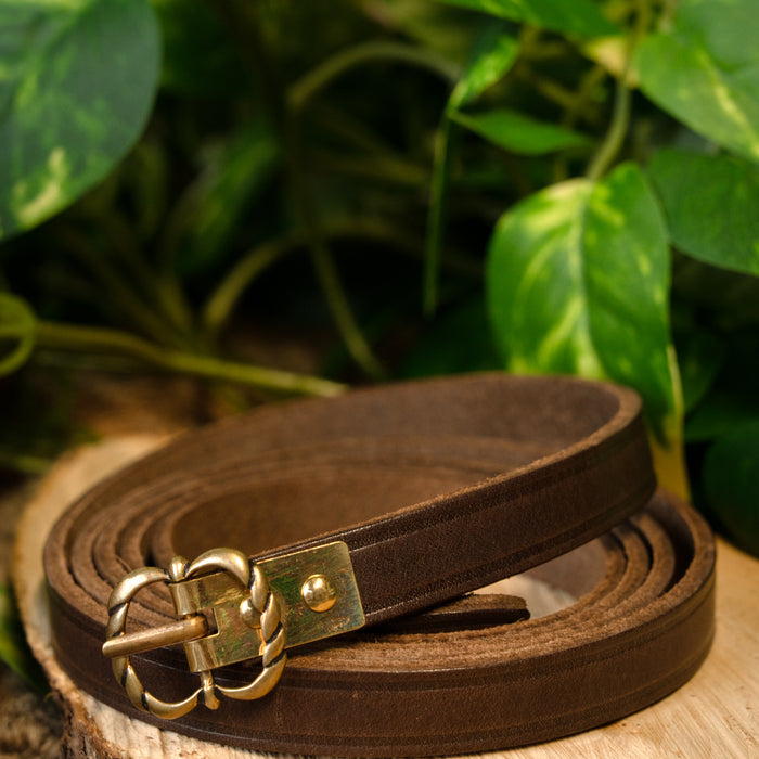 Middeleeuwse riem Neville, 150 cm, bruin