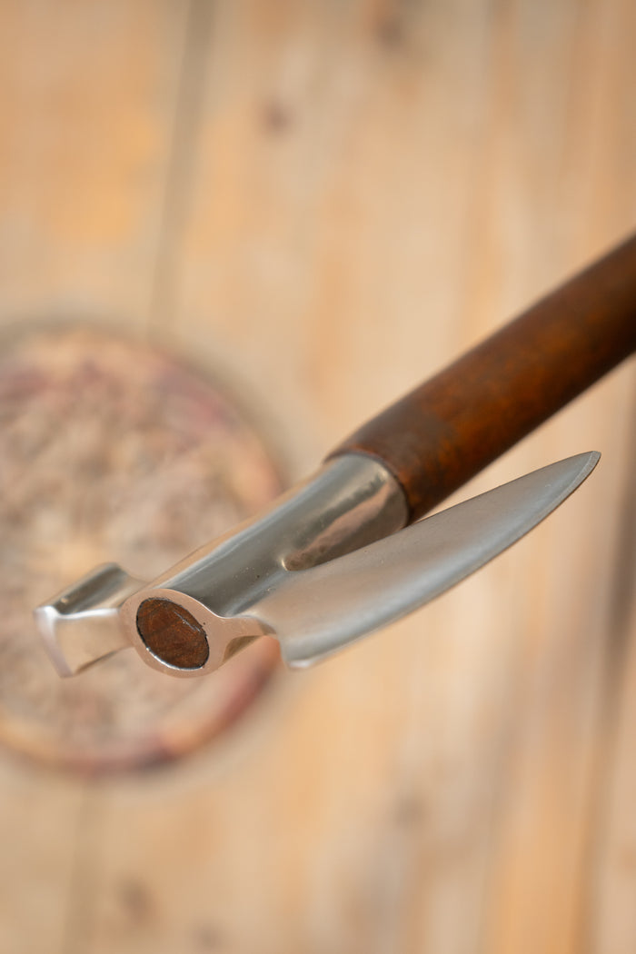13th century battle ax with hammer blade, Maciejowski Bible, semi-sharp
