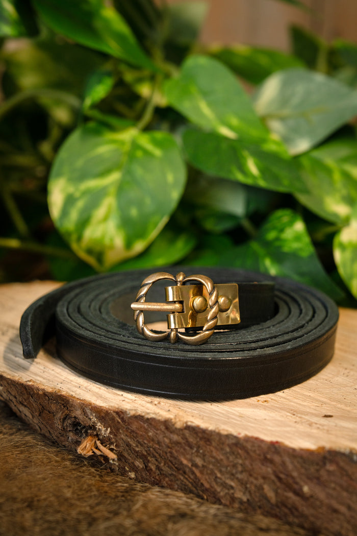 Cinturón medieval Neville, negro, 150 cm