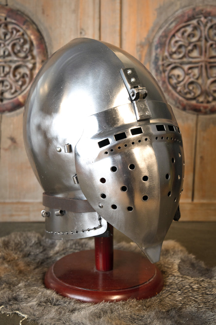 14th century klappvisier bascinet, 1.6 mm