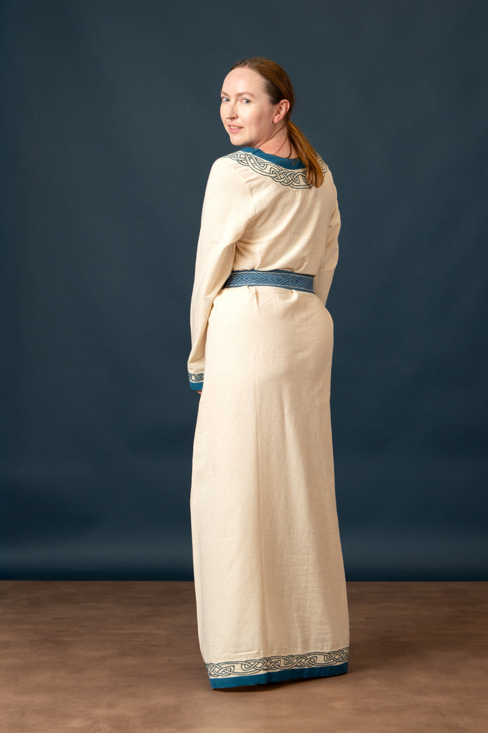 Wikingerkleid Lagertha, natur blau