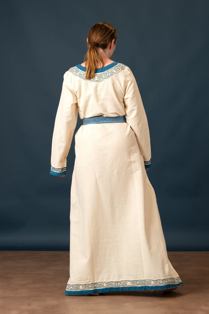 Wikingerkleid Lagertha, natur blau