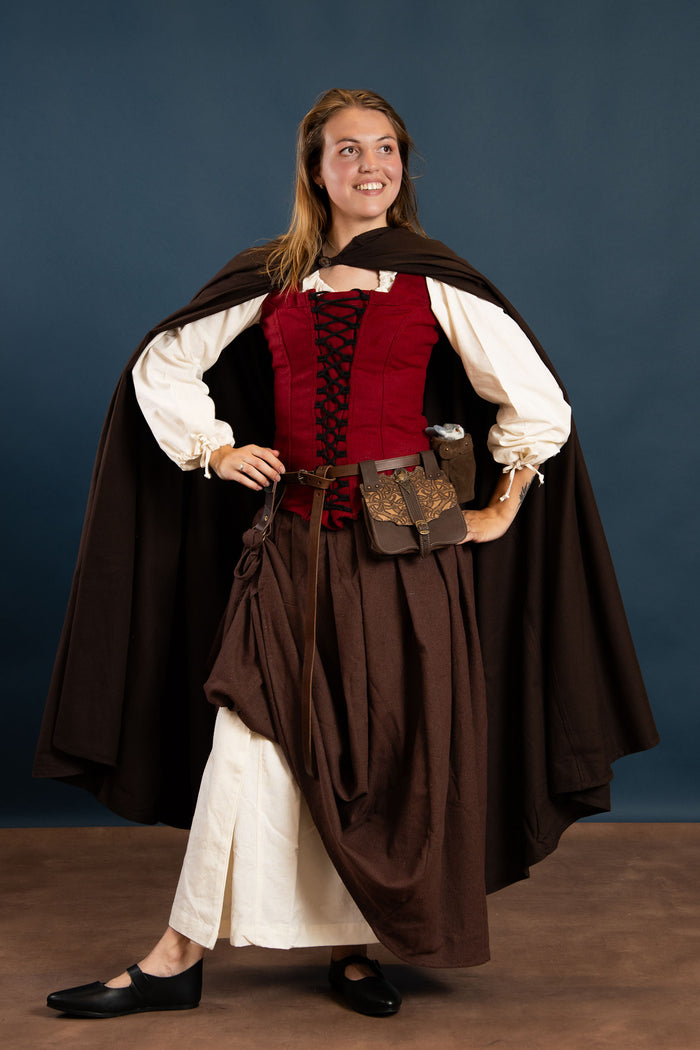 Cotton cloak Ellyn, brown