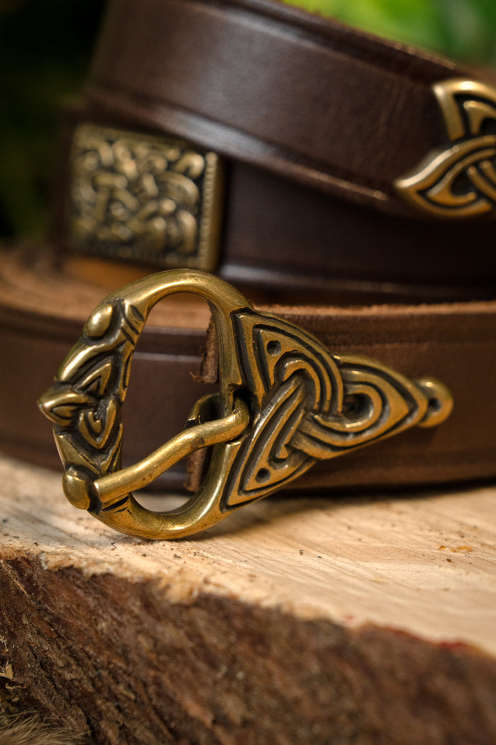 Vikingriem Borre stijl deluxe, 165 cm, bruin