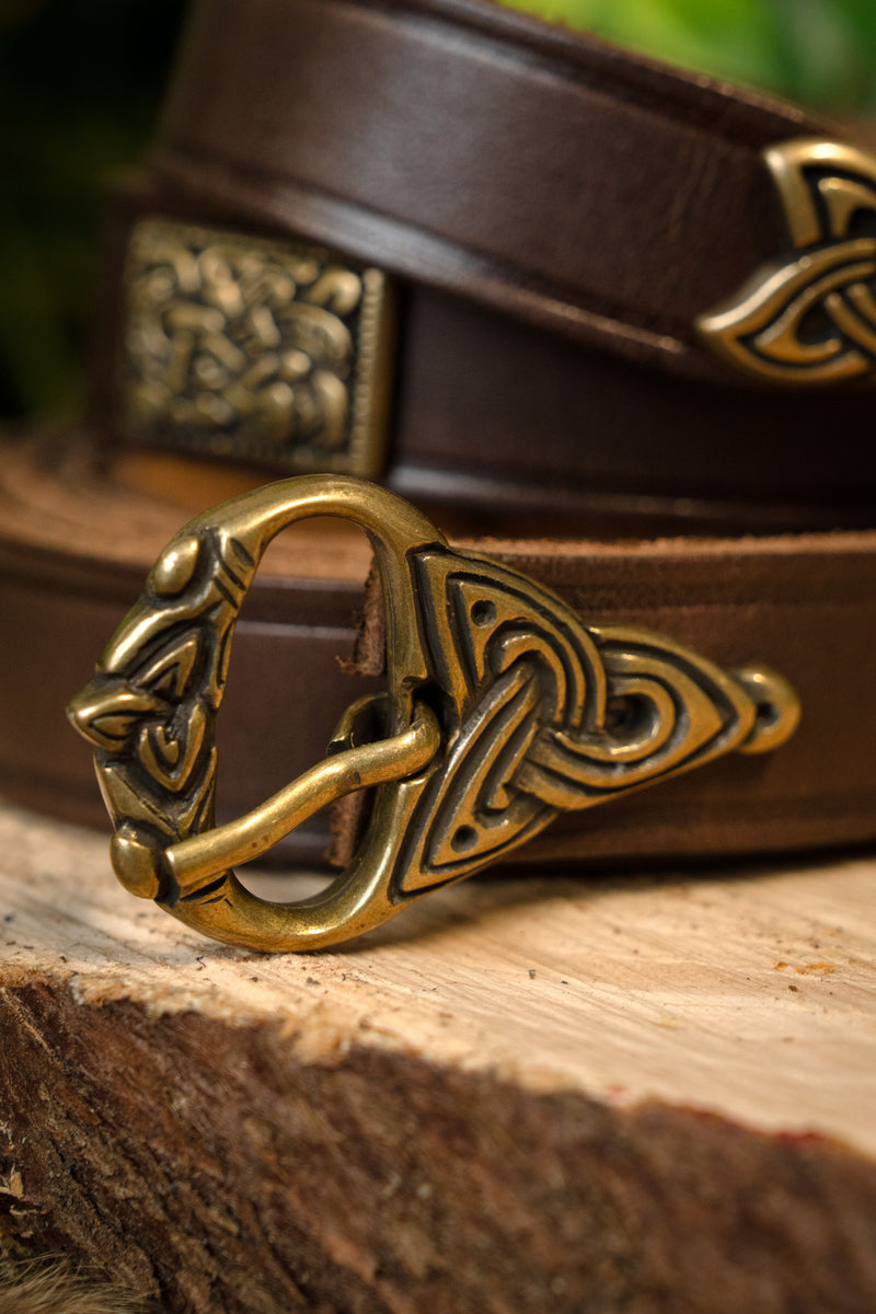 Wikingergürtel im Borre Stil Deluxe, 165 cm, braun