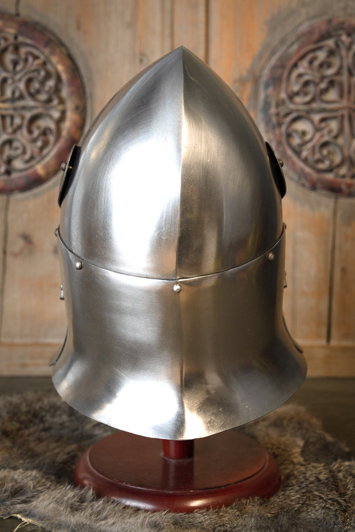 Große Bascinet aus dem 14. Jahrhundert, battle-ready, 1,6 mm