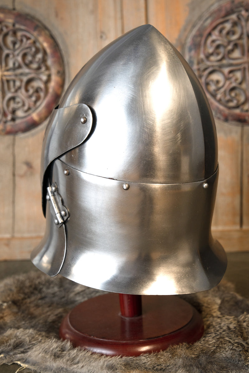 Große Bascinet aus dem 14. Jahrhundert, battle-ready, 1,6 mm