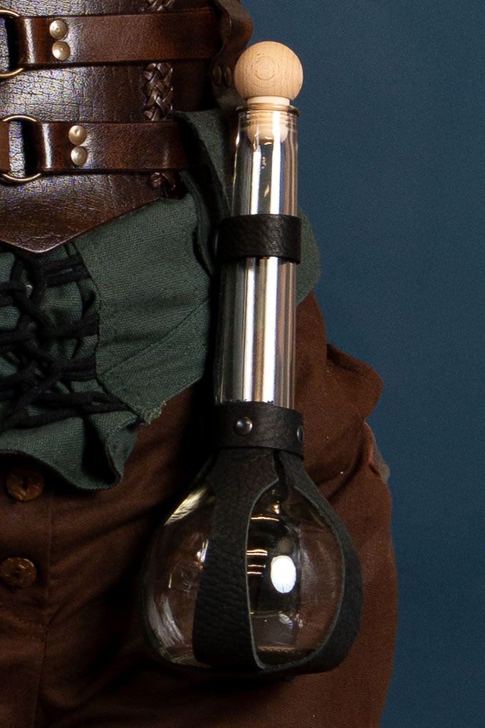 Glasflaska för festivaler