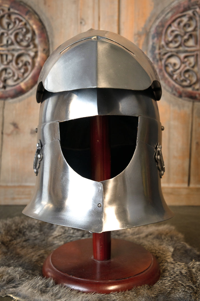 Große Bascinet aus dem 14. Jahrhundert, battle-ready, 1,6 mm