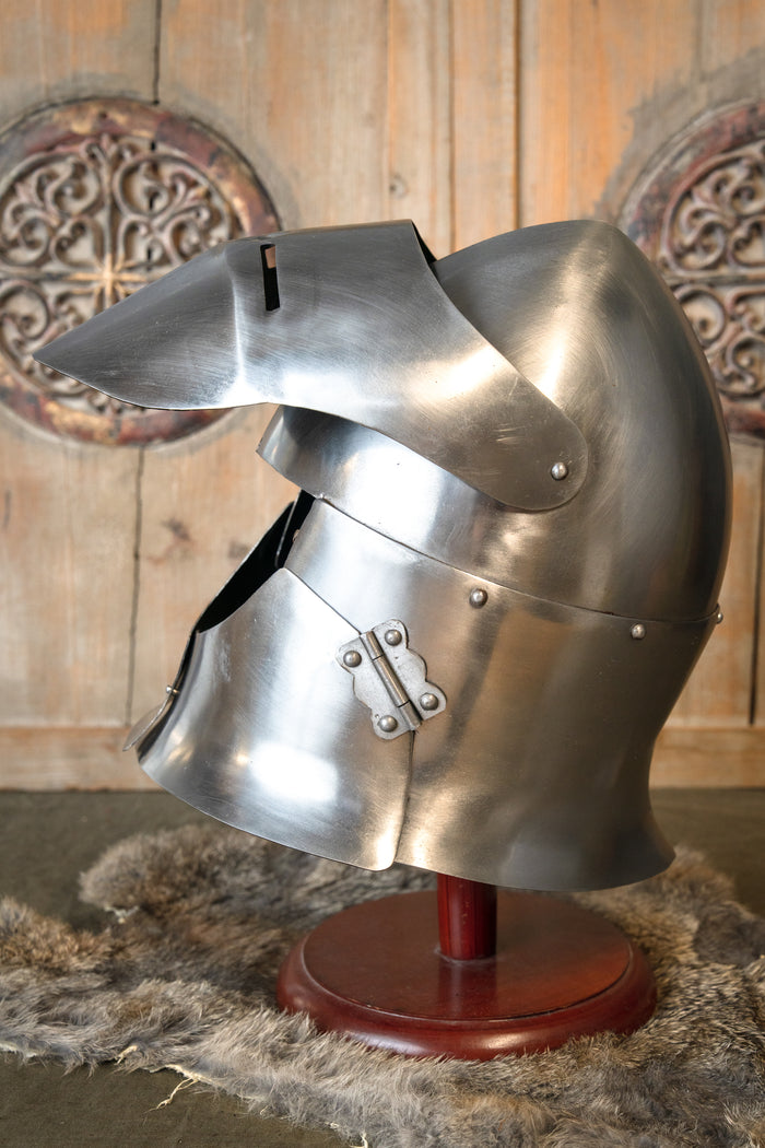 Große Bascinet aus dem 14. Jahrhundert, battle-ready, 1,6 mm