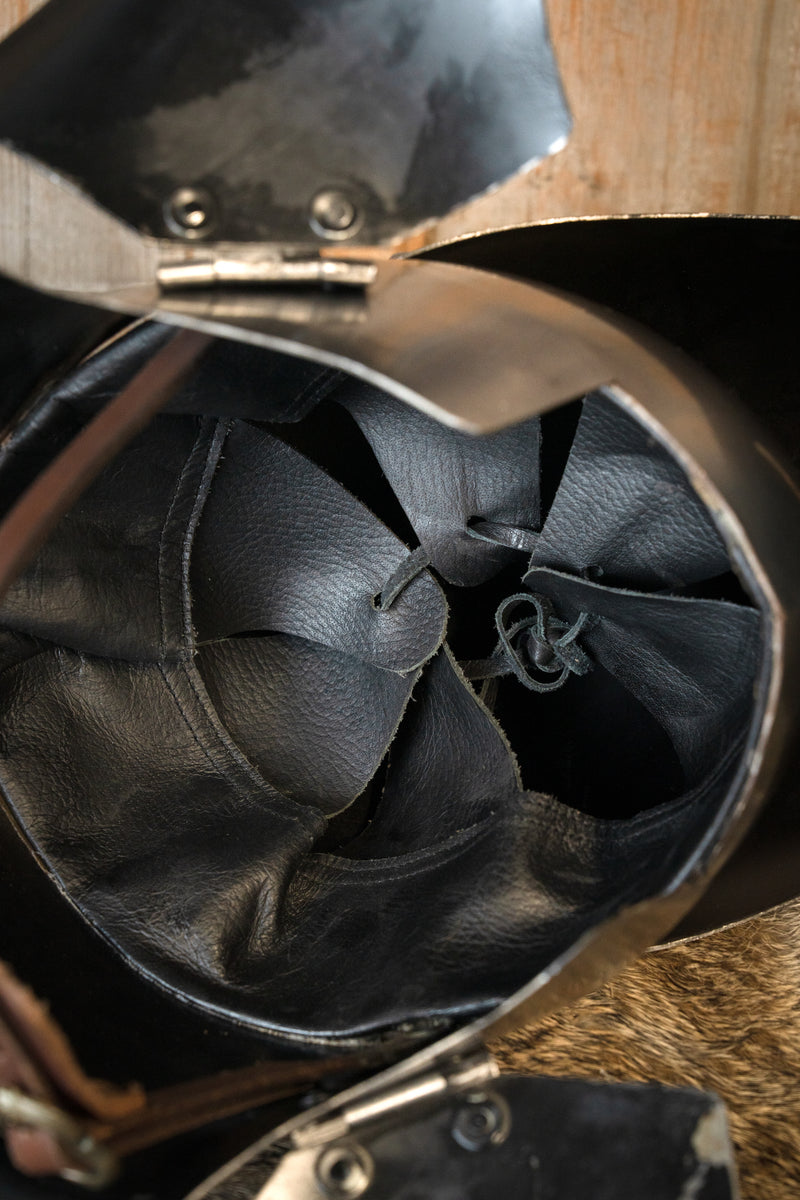 Große Bascinet aus dem 14. Jahrhundert, battle-ready, 1,6 mm