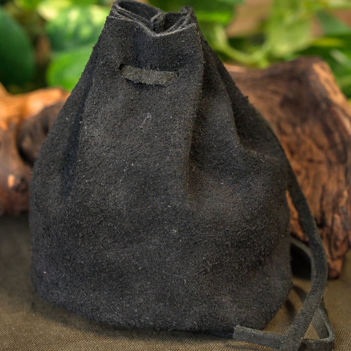 Leather pouch, black