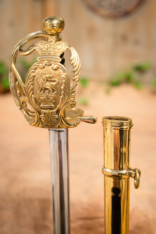 Backsword do Oficial da Cavalaria Household, semi-afiado