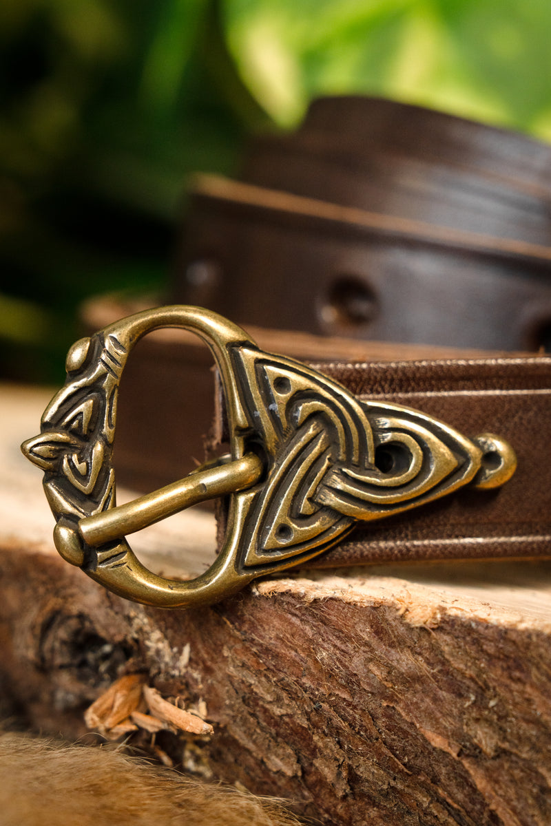 Wikiński pas w stylu Borre, 165 cm, brązowy