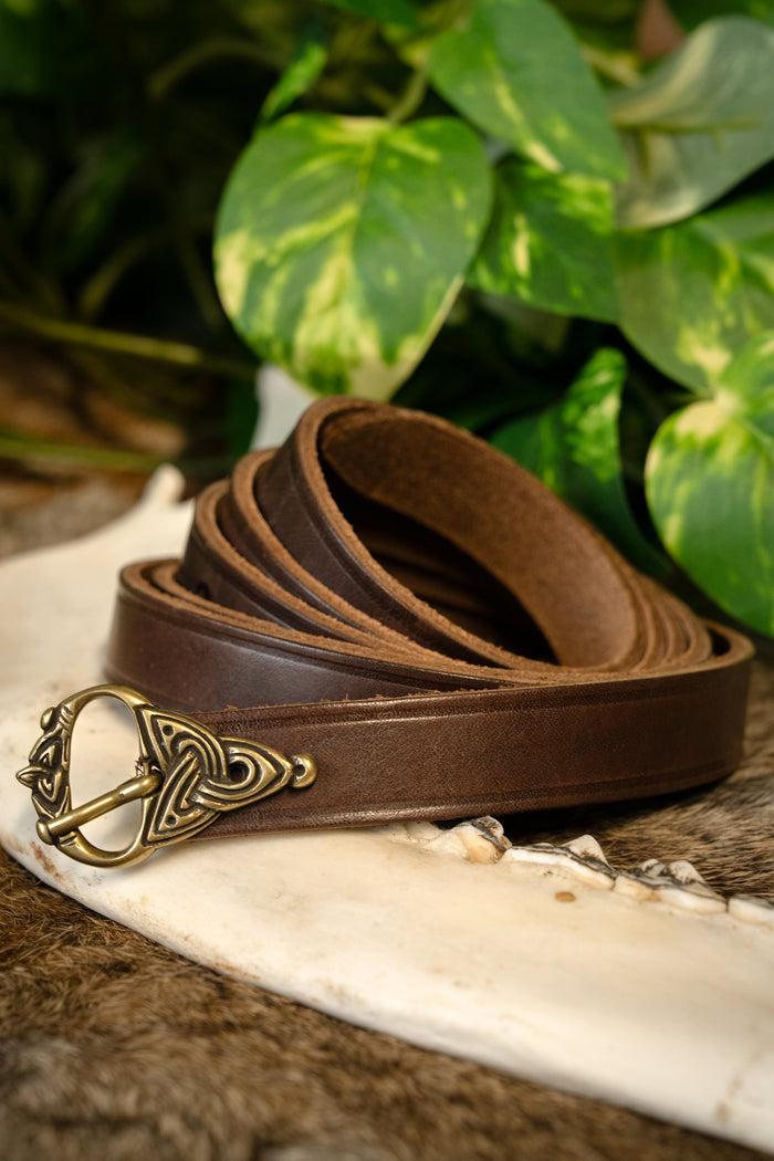 Ceinture viking Style Borre, 165 cm, brun